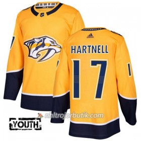 Barn Ishockey Nashville Predators Tröja Scott Hartnell 17 Adidas 2017-2018 Guld Authentic